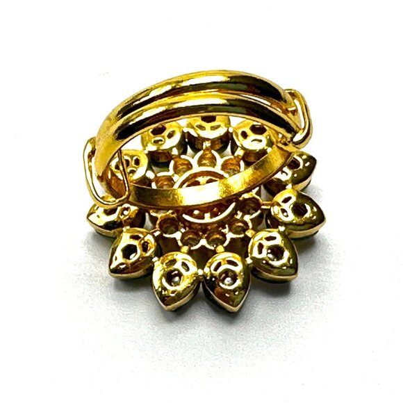 Vintage Indian Meenakari Pearl Tassel Earrings & Kundan Ring—Statement Set—EUC - Picture 4 of 14